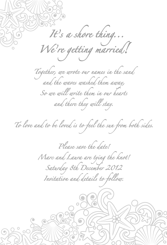 Save The Date Card Design Wedding